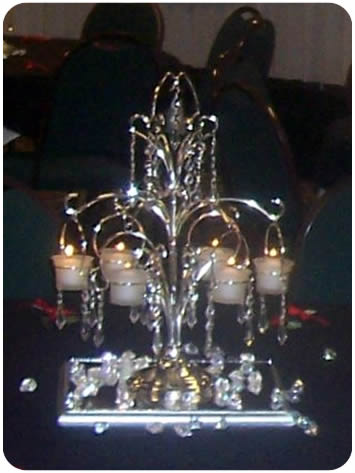 Candlelight Occasions Centerpieces Crystal Waterfall