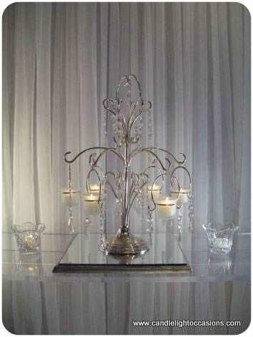 Candlelight Occasions Centerpieces Crystal Waterfall