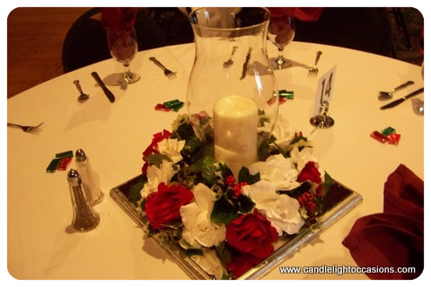 Kim Kardashian wedding tables centerpiece