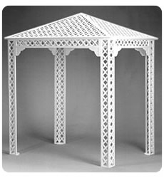 Our new Gazebo with an Angled Top. Perfect for your wedding, sweetheart table or cake table.