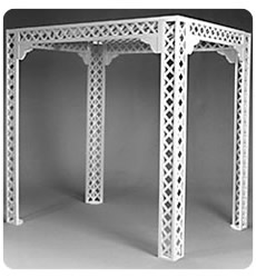 Our new Gazebo with a flat top. Perfect for your wedding, sweetheart table or cake table.